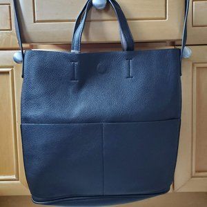 Lucky Brand Tote Bag with pouch - Black/Taupe Reversible